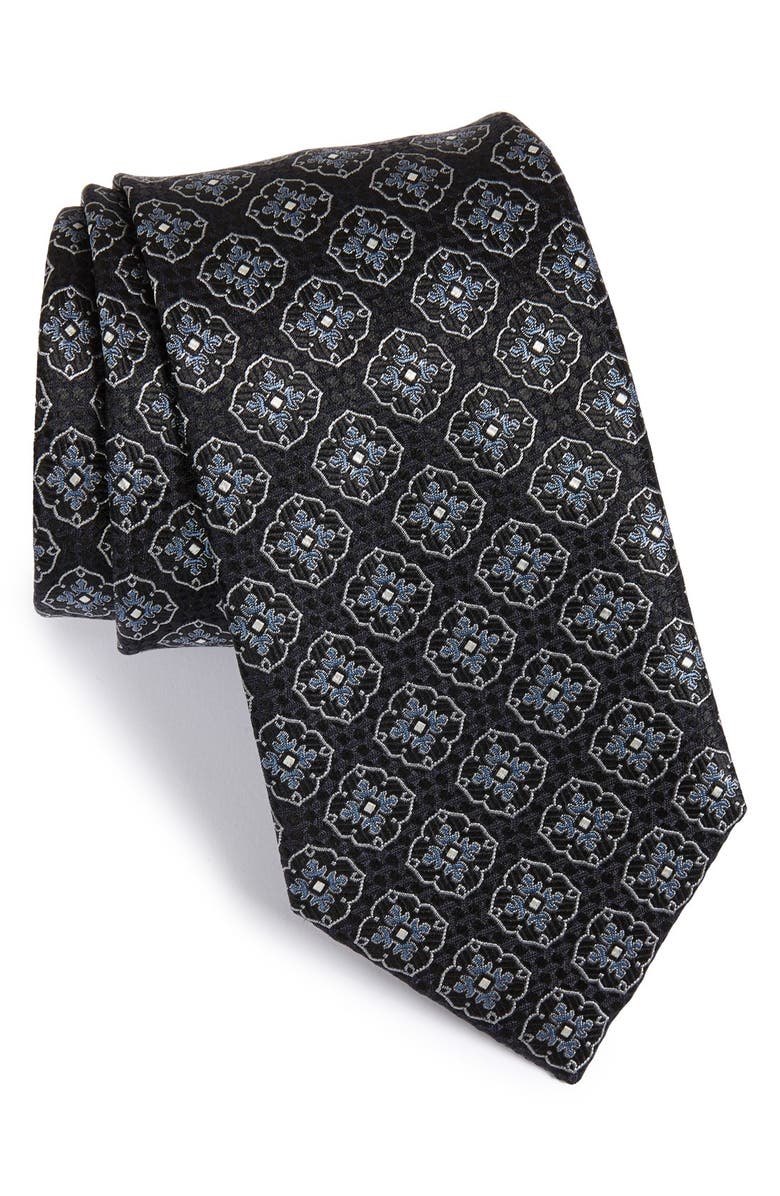 Brioni Medallion Silk Tie, Main, color,