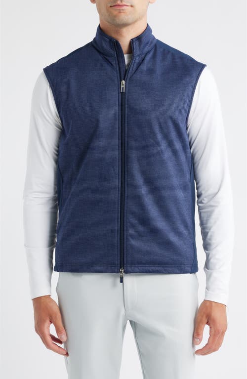 Johnnie-o Lomond Check Zip-up Vest In Blue