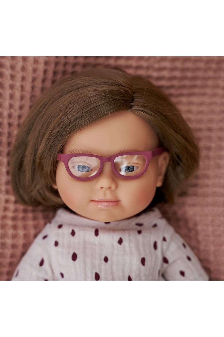 Baby Doll Caucasian Girl With Down Syndrome With Glasses 15'', Alternate, color, Light Skin