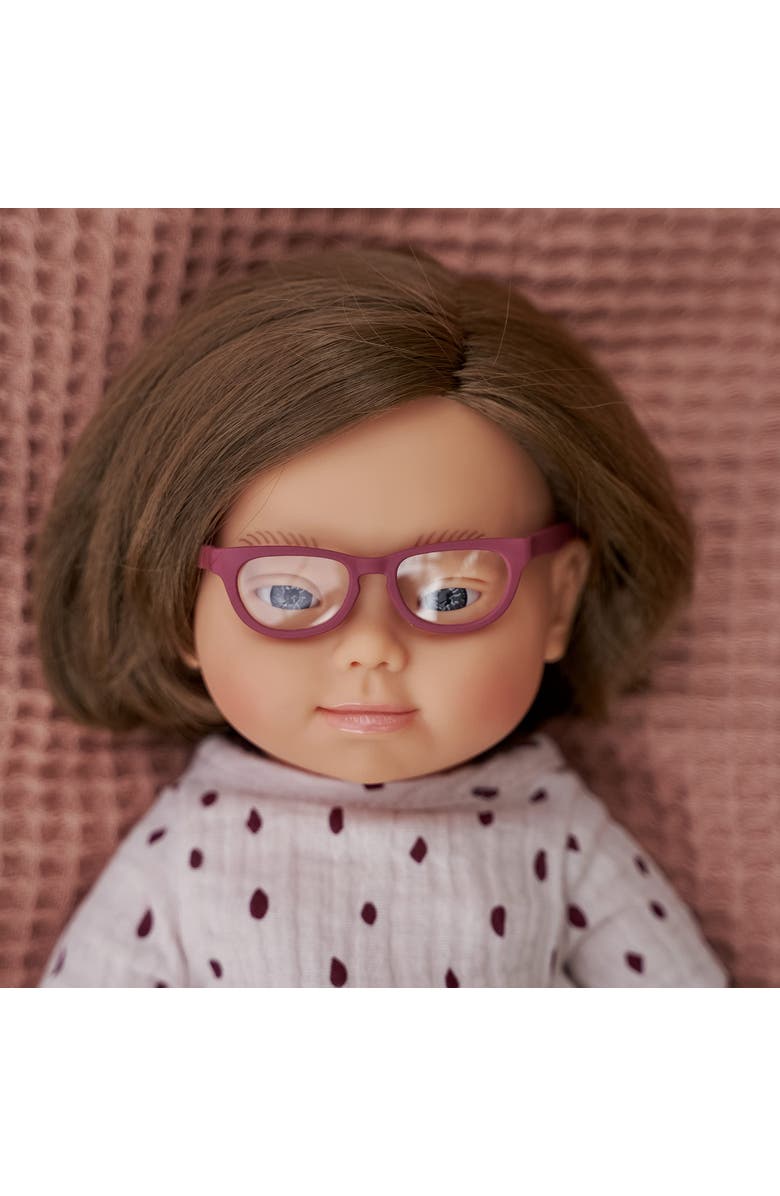 Miniland Baby Doll Caucasian Girl With Down Syndrome With Glasses 15'', Alternate, color, Light Skin