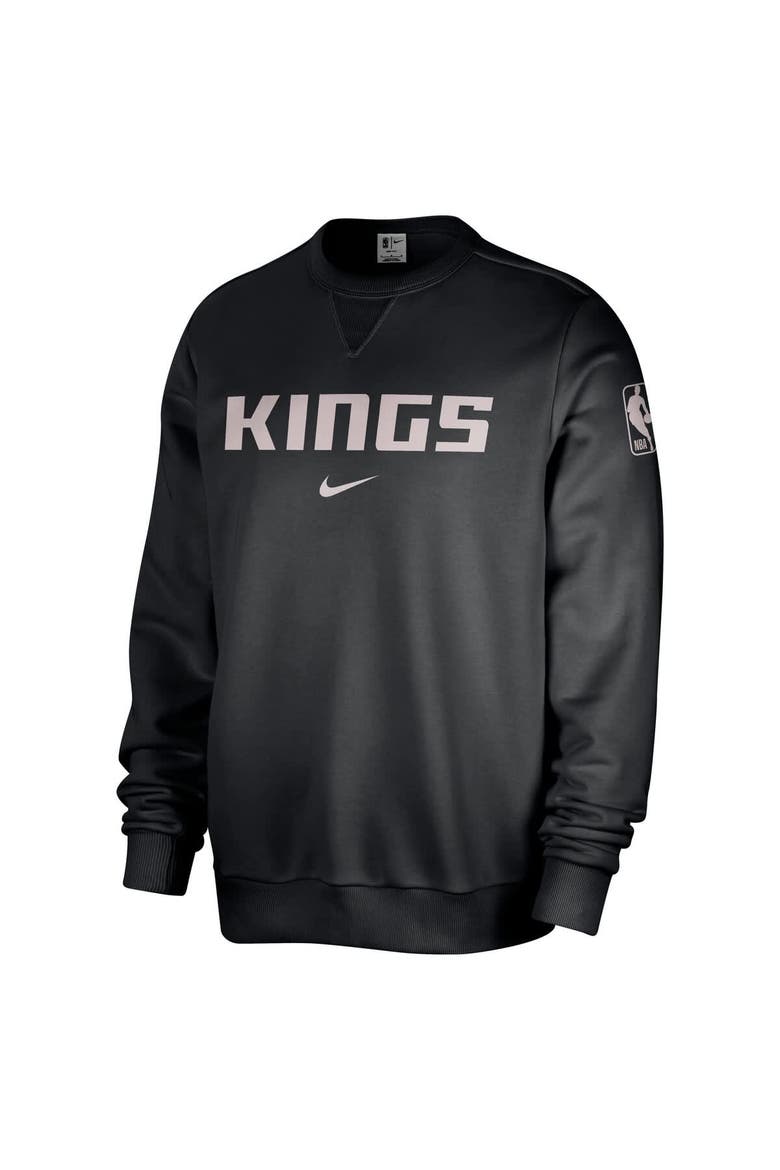Men's Nike Black Sacramento Kings Courtside Standard Issue Performance Pullover Sweatshirt, Alternate, color, Black