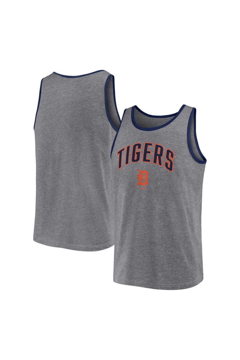 Men's Fanatics Branded  Heather Gray Detroit Tigers Primary Tank Top, Main, color, Heather Gray