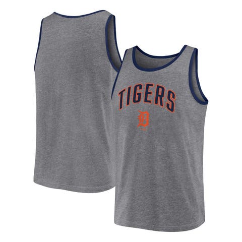 Men's Fanatics Branded  Heather Gray Detroit Tigers Primary Tank Top