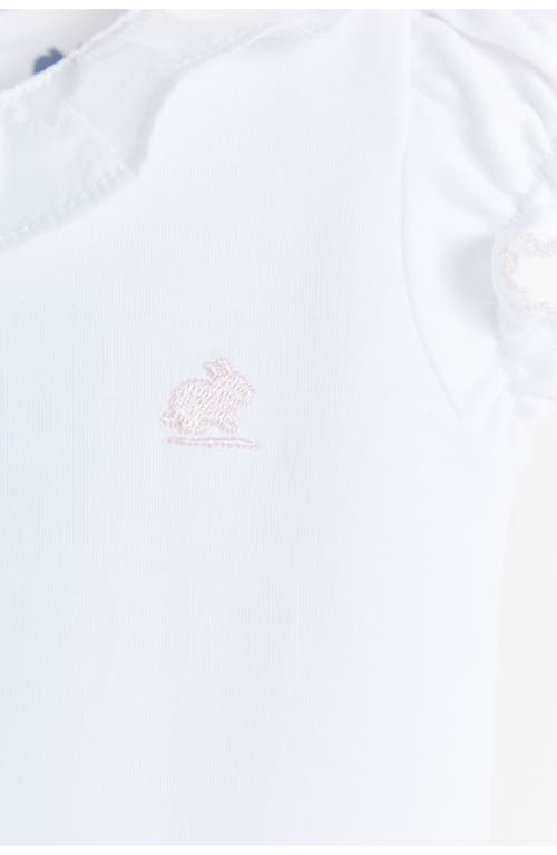 Shop Babycottons Essentials Detailed Collar Bodysuit In White