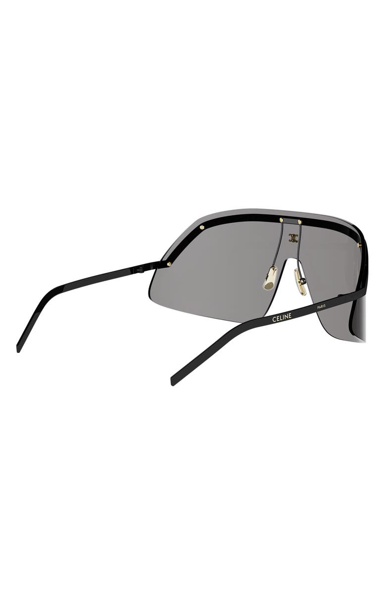 CELINE Morning Shade Rimless Mask Sunglasses, Alternate, color, Shiny Black / Smoke