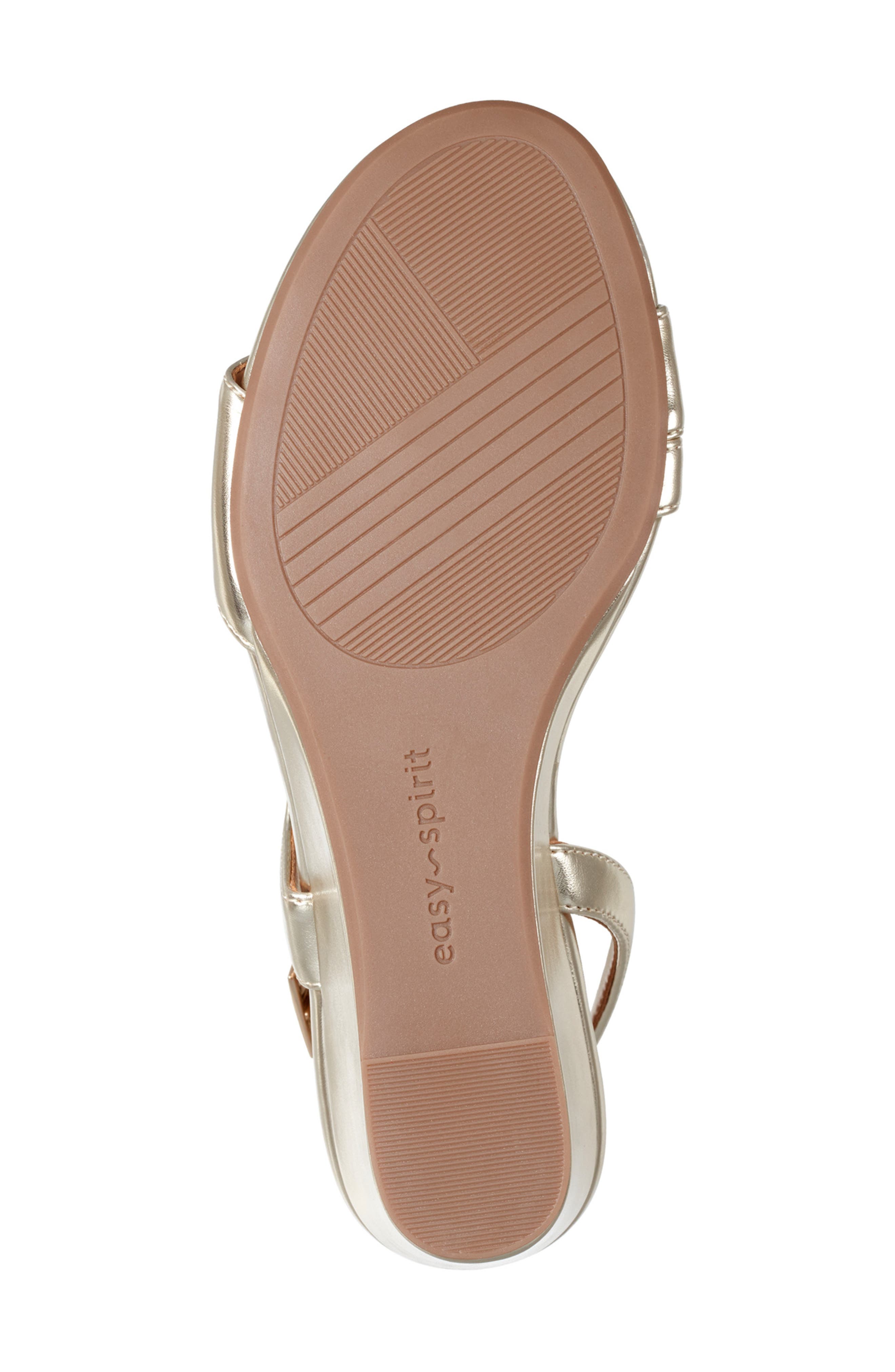 Sezoe Faux Leather Wedge Sandal, Alternate, color, GOLD
