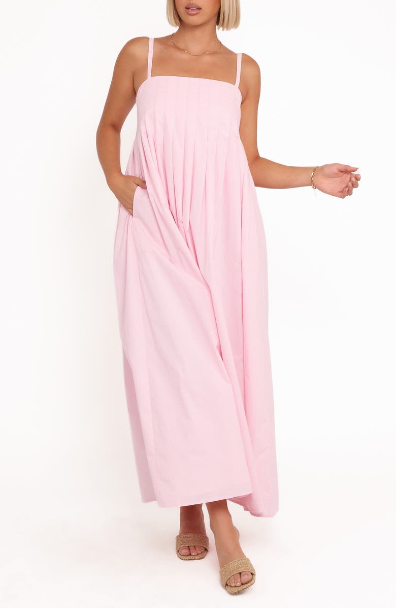 Petal & Pup Corfu Pleat Maxi Dress, Main, color, Pink