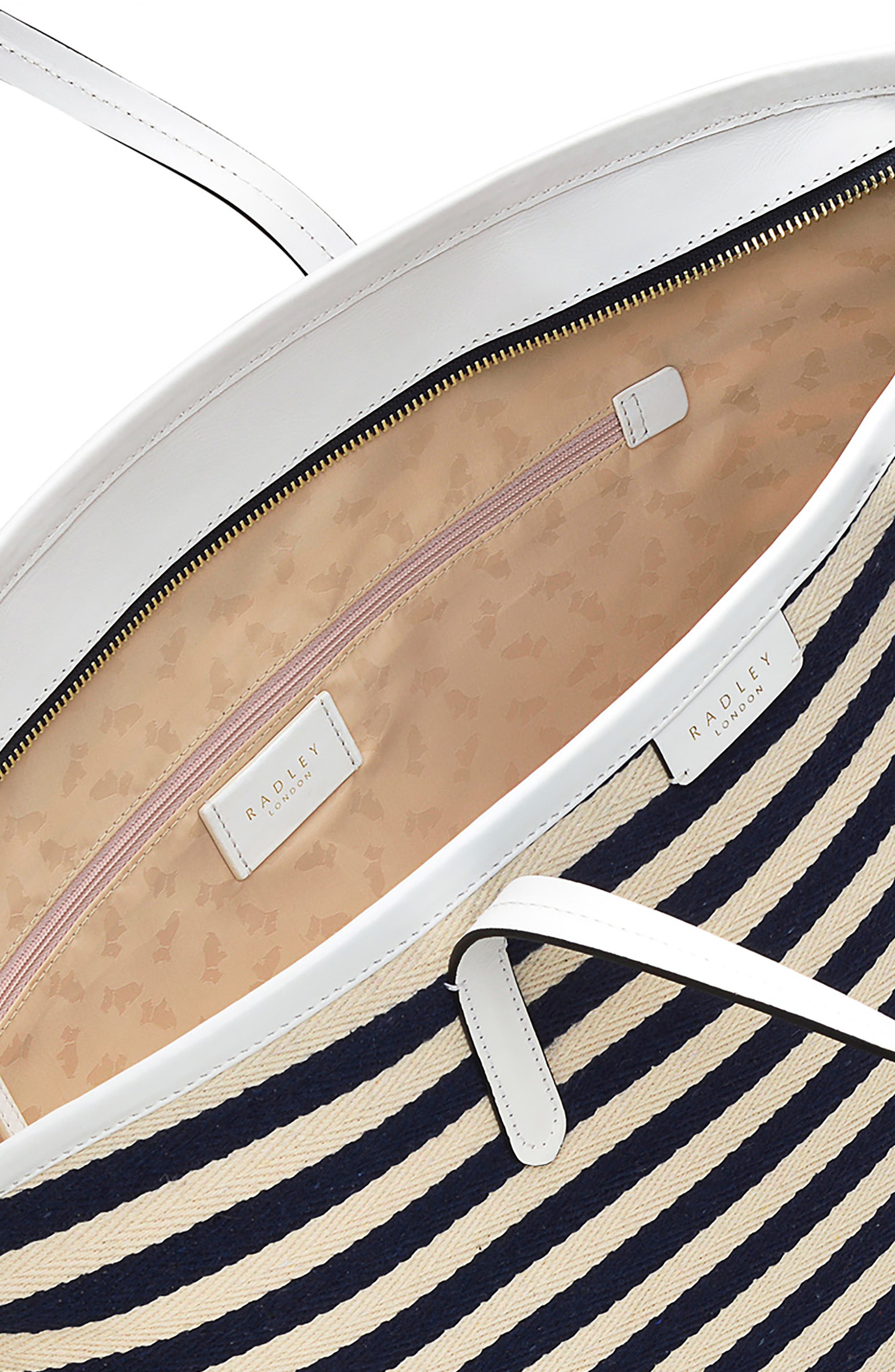 Radley Cromer Way Stripe Tote Bag, Alternate, color, Ink