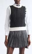 Thom Browne Aran Cable Merino Wool Shell Top
