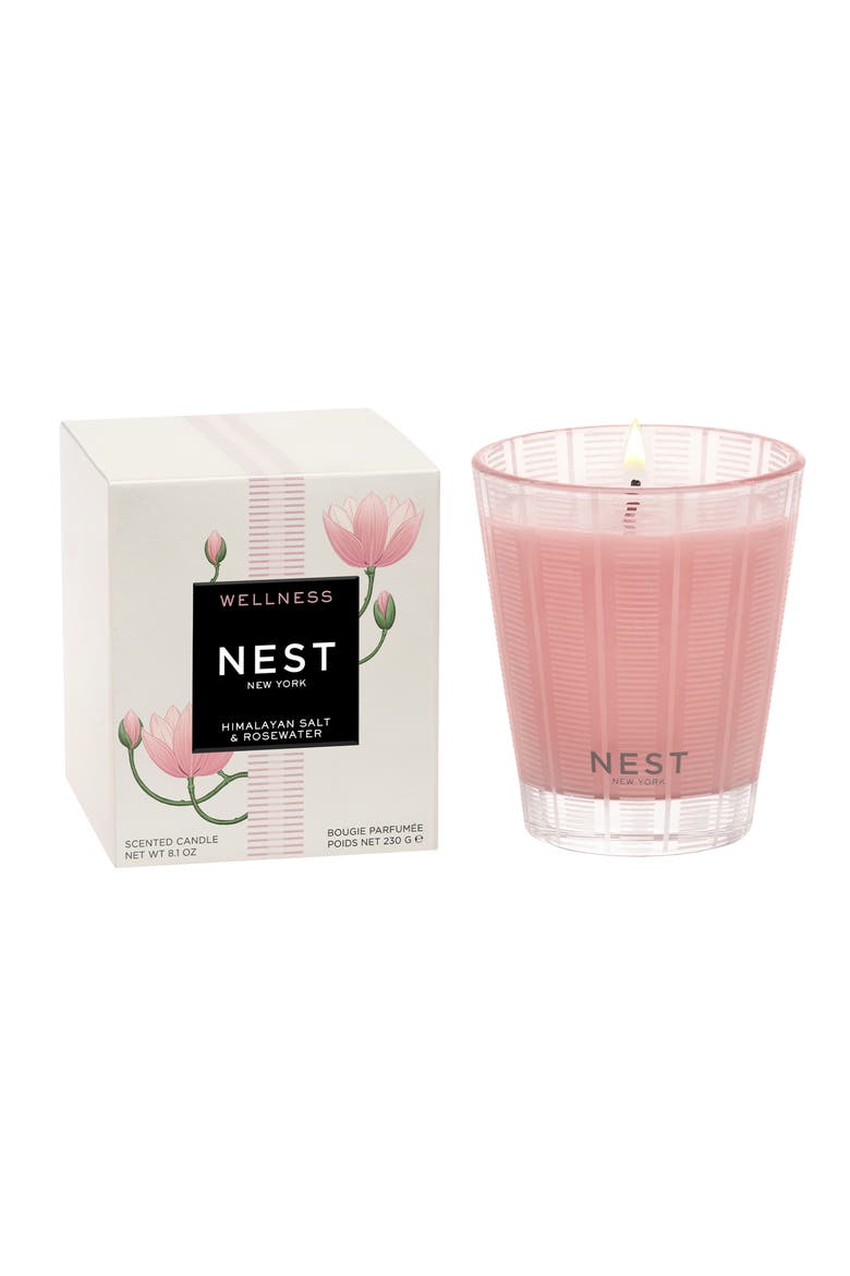 Himalayan Salt & Rosewater Candle, Main, color, NO COLOR