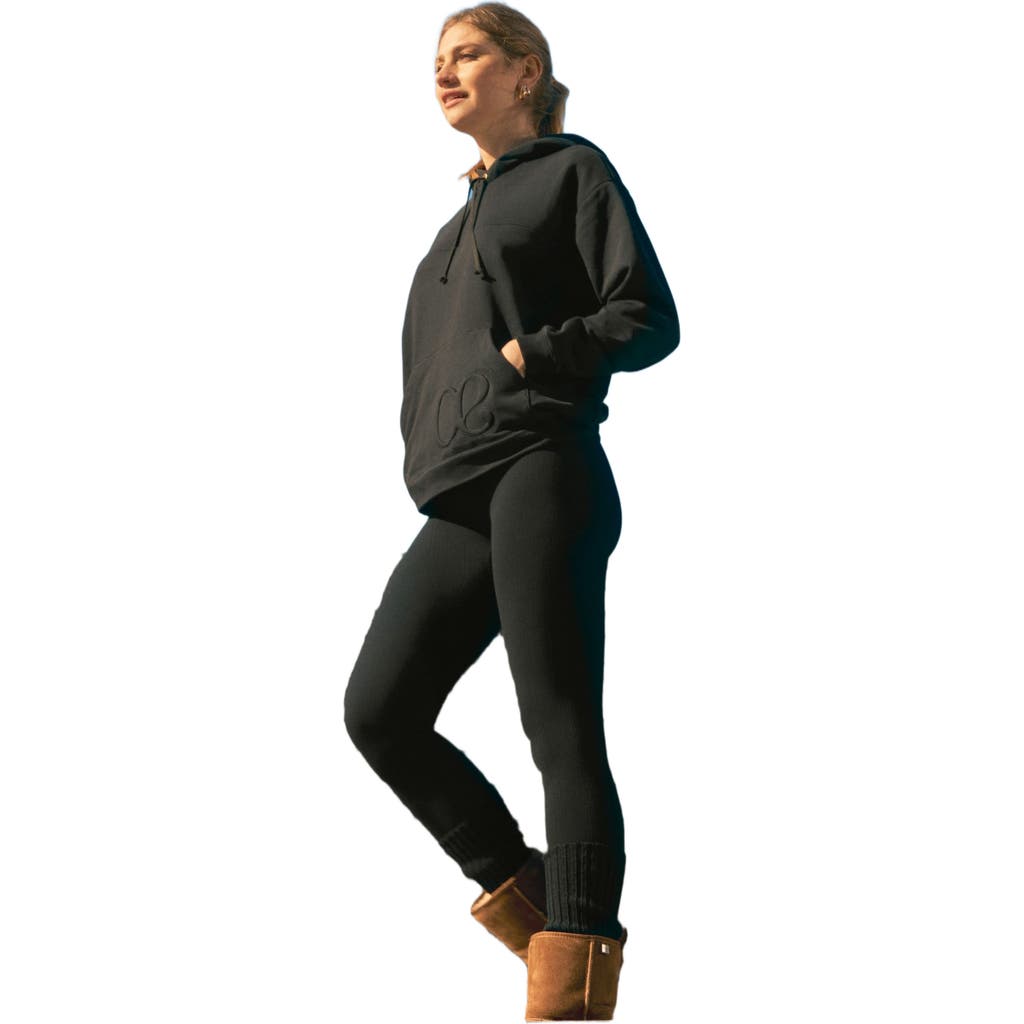 Zzdnu Cache Couer Boston Maternity & Nursing Hoodie In Black