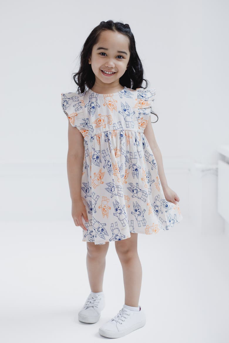 Gauze Dress and 2-Piece Short Set, Alternate, color, Bluey Bingo Off White