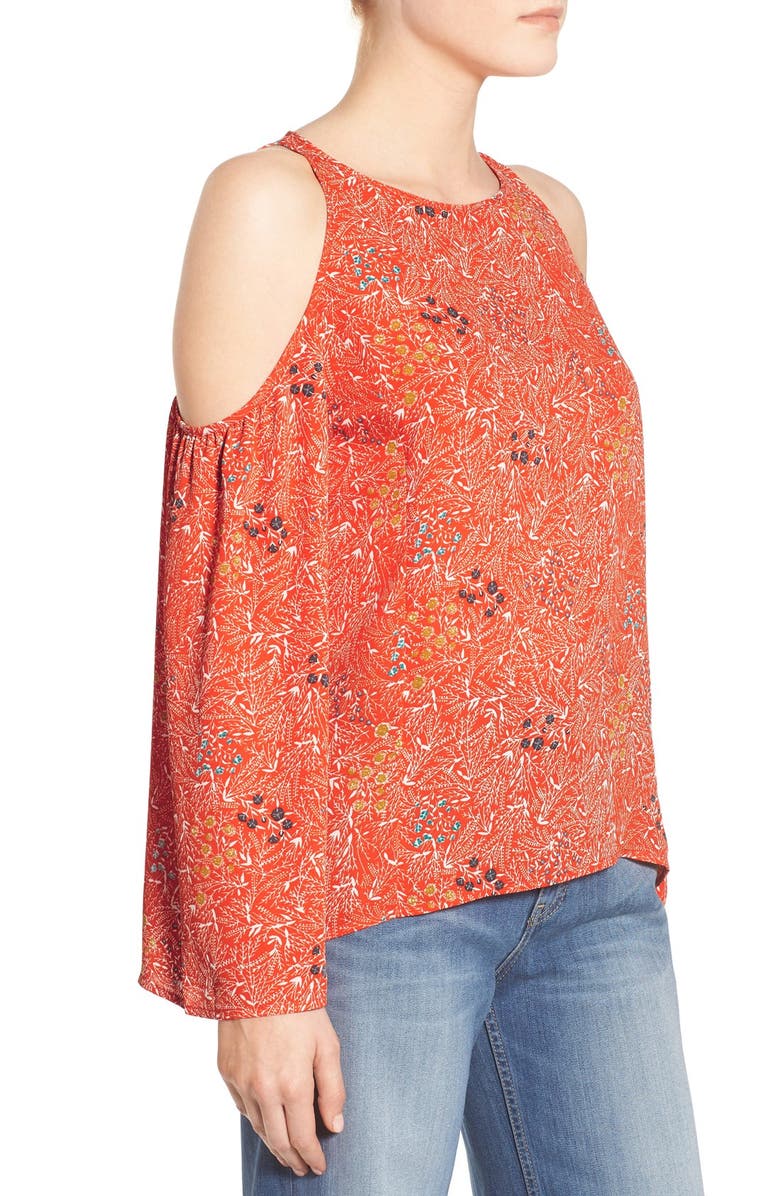 Chelsea28 Print Cold Shoulder Blouse, Alternate, color, 
