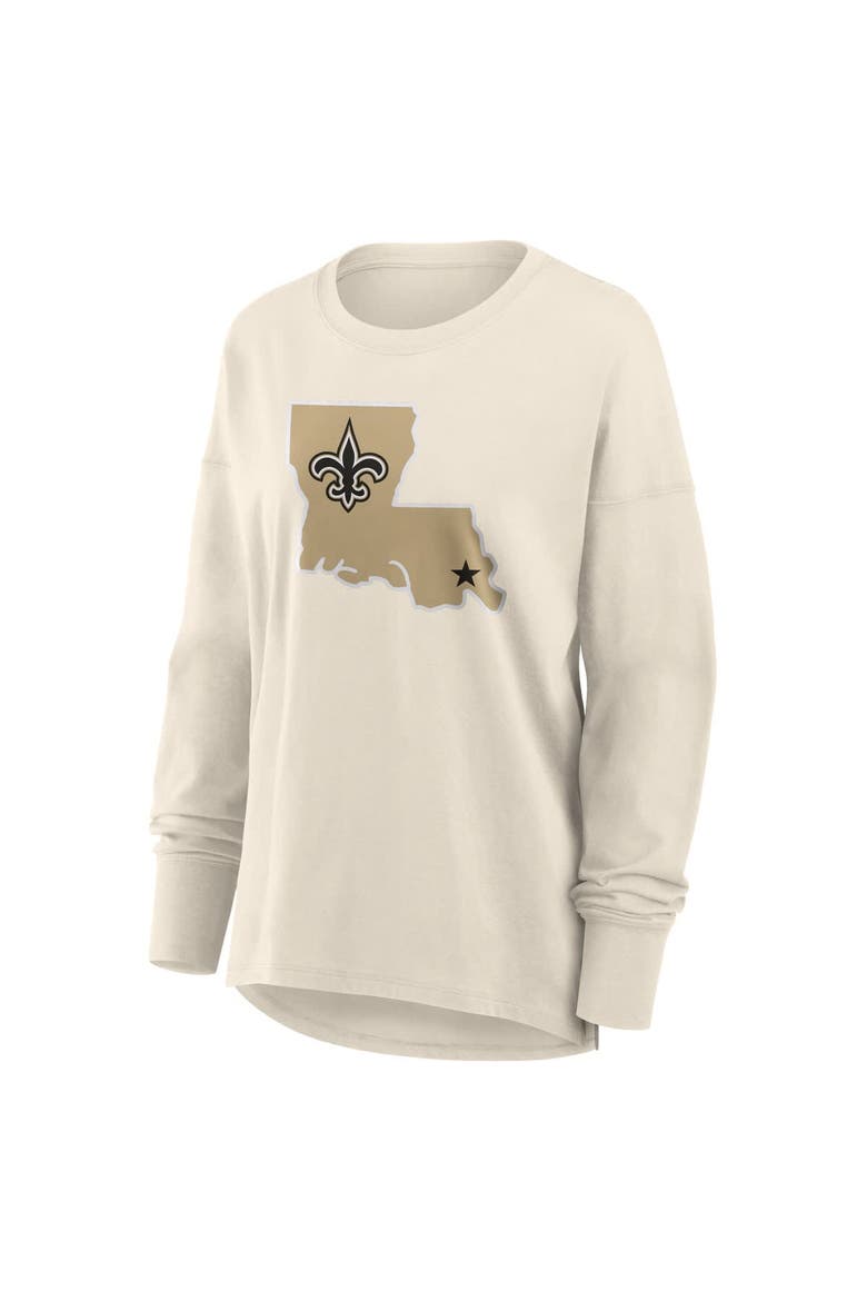 Women's Fanatics Cream New Orleans Saints Dove Legacy Long Sleeve T-Shirt, Alternate, color, Cream