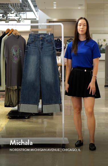 'Ab'Solution Skyrise Cuffed Wide Leg Jeans