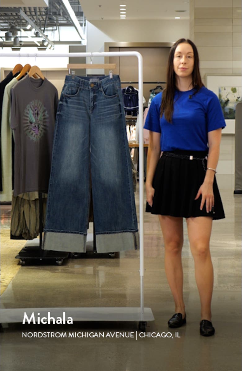 'Ab'Solution Skyrise Wide Leg Jeans, sales video thumbnail