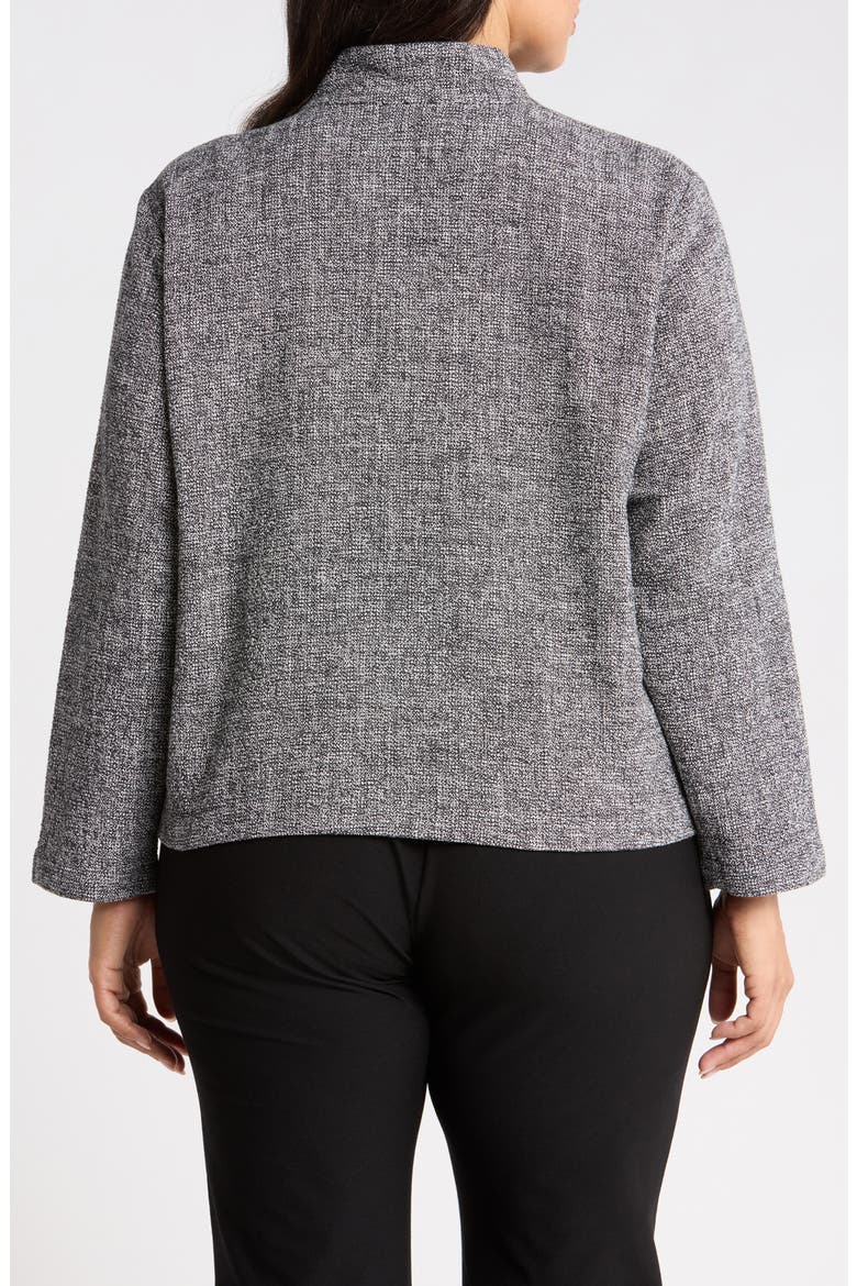 Stand Collar Jacket, Alternate, color, BLACK WHITE