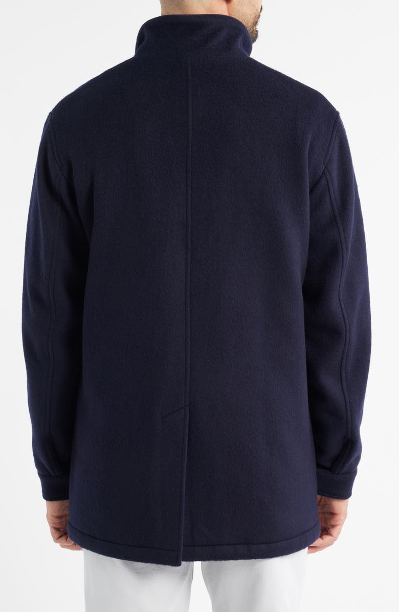 Peter Millar Crown Wool City Coat, Alternate, color, Navy