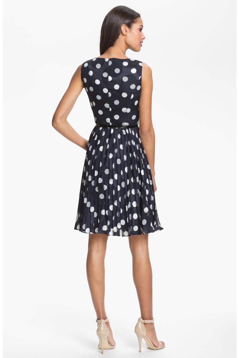 Burnout Polka Dot Dress, Alternate, color, NAVY