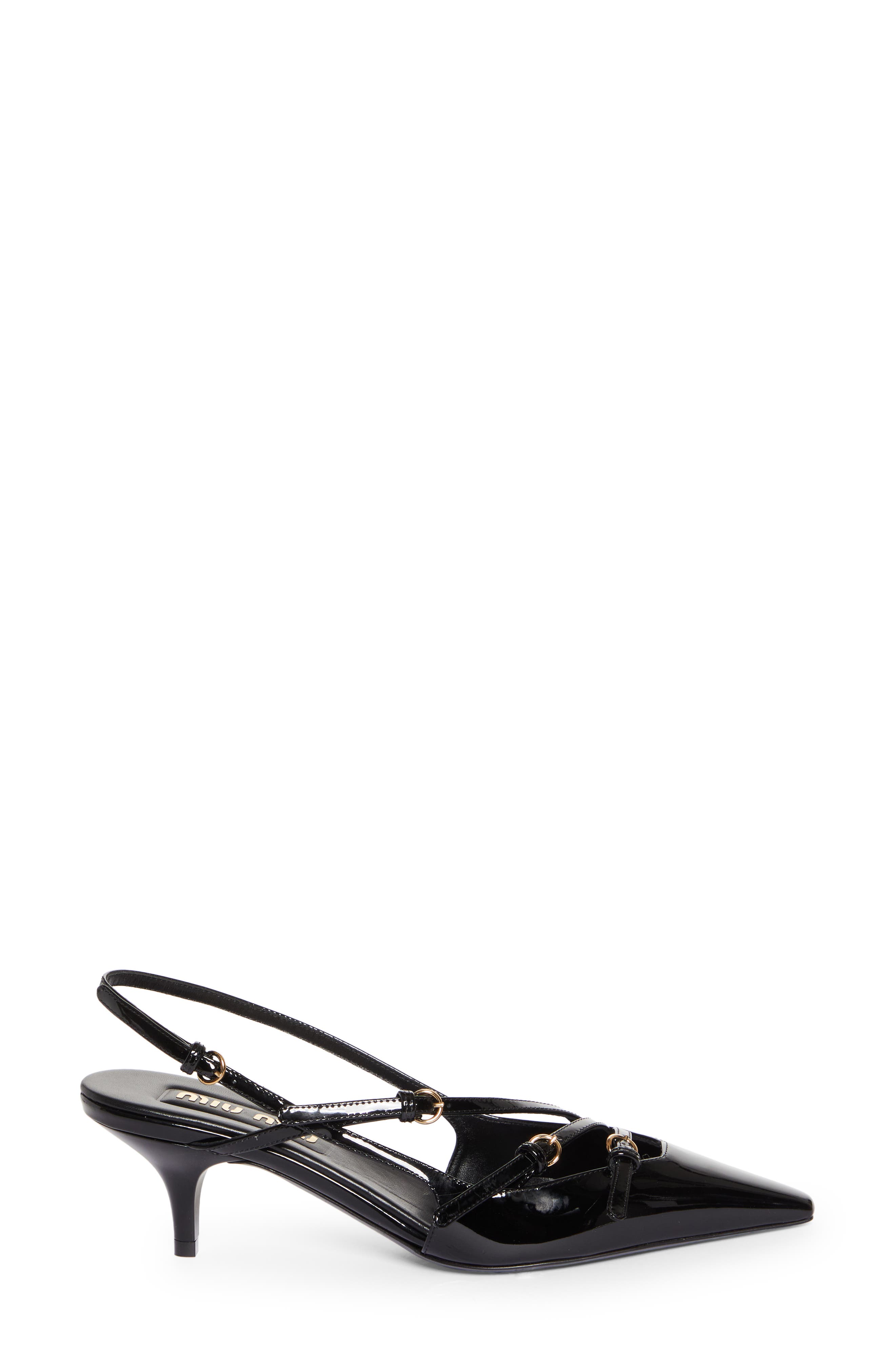 Miu Miu Kitten Heel Slingback Pump, Alternate, color, 