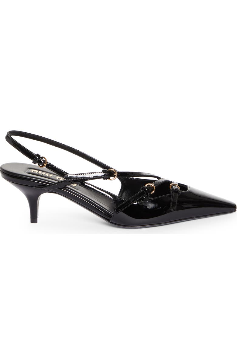 Miu Miu Kitten Heel Slingback Pump, Alternate, color,