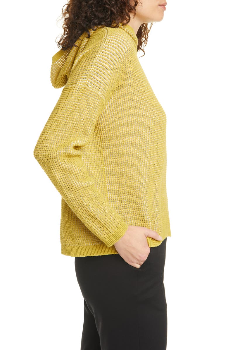 Eileen Fisher Organic Cotton Blend Hooded Sweater, Alternate, color,