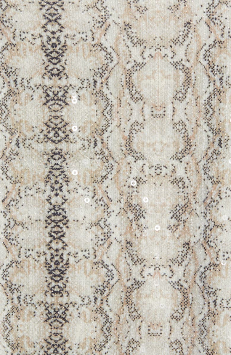 Endless Rose Snake Print Sequin Top, Alternate, color,