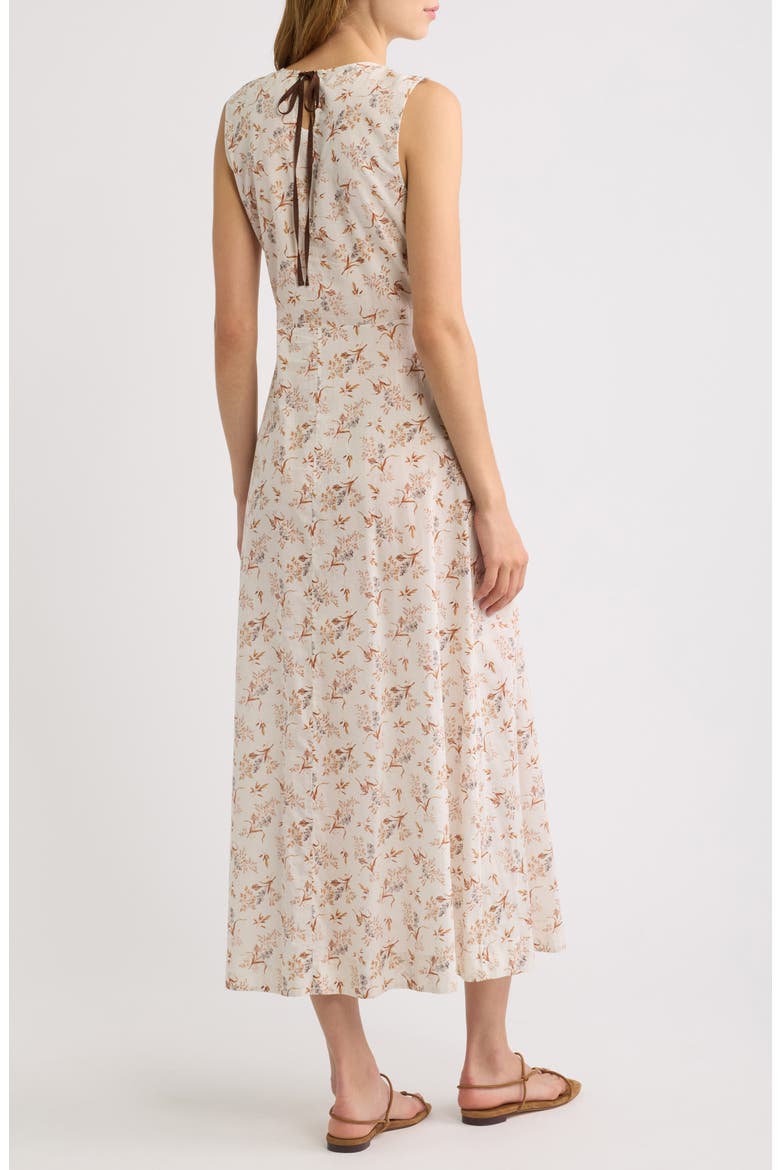 Riona Organic Cotton Midi Dress, Alternate, color, CREME WINDSWEPT MEADOW