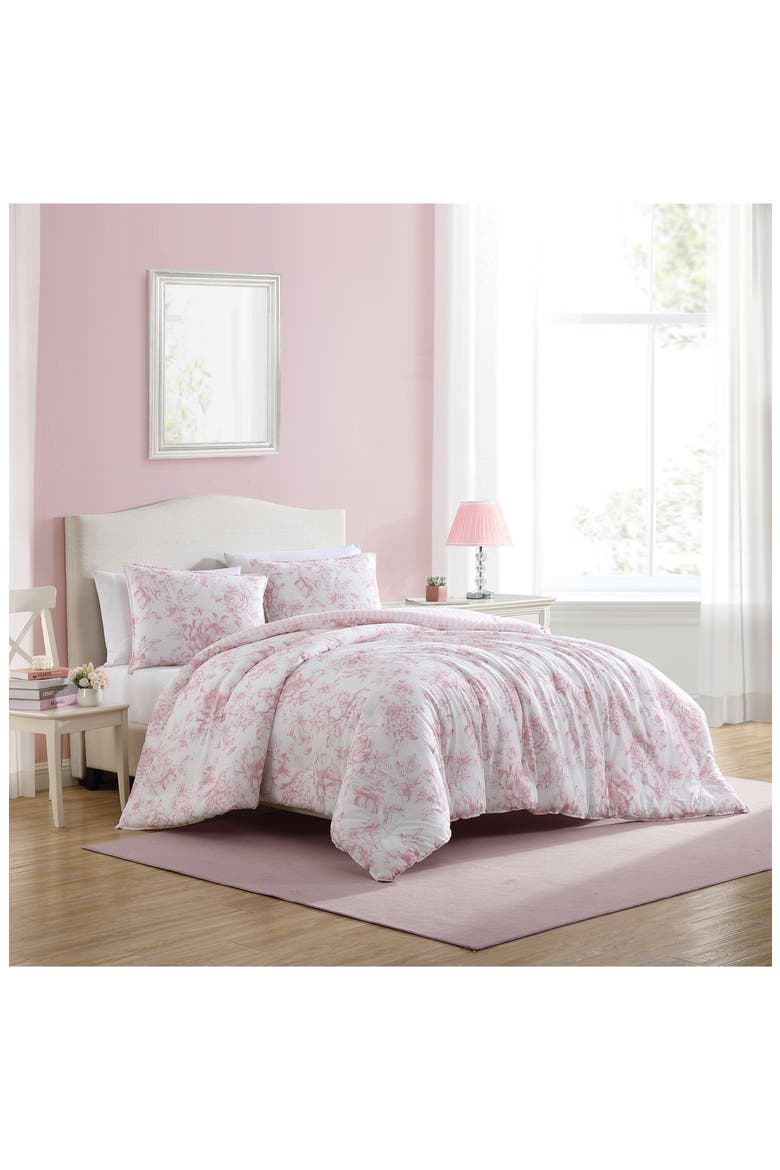 Delphine Cotton Comforter Set, Alternate, color, MAUVE PINK