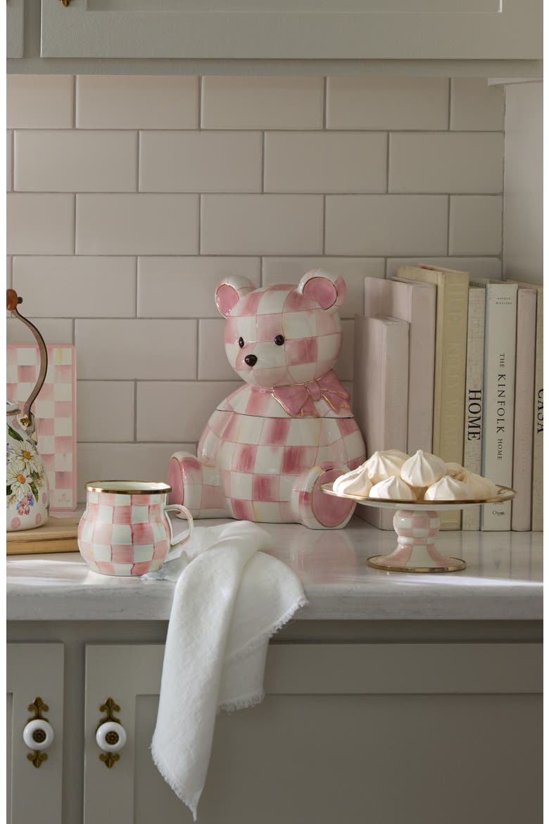 Rosy Hand Painted Ceramic Bear Bank, Alternate, color, ROSY