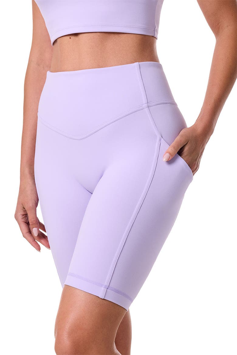 Women's Ananda Bike Shorts, UPF 50+ Sun Protection, Alternate, color, Lavendula
