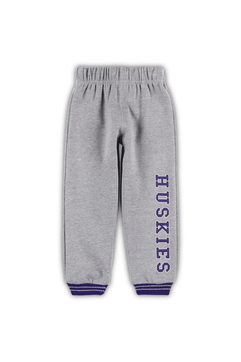 Toddler Colosseum Purple/Heathered Gray Washington Huskies Poppies Pullover Hoodie and Sweatpants Set, Alternate, color, Purple