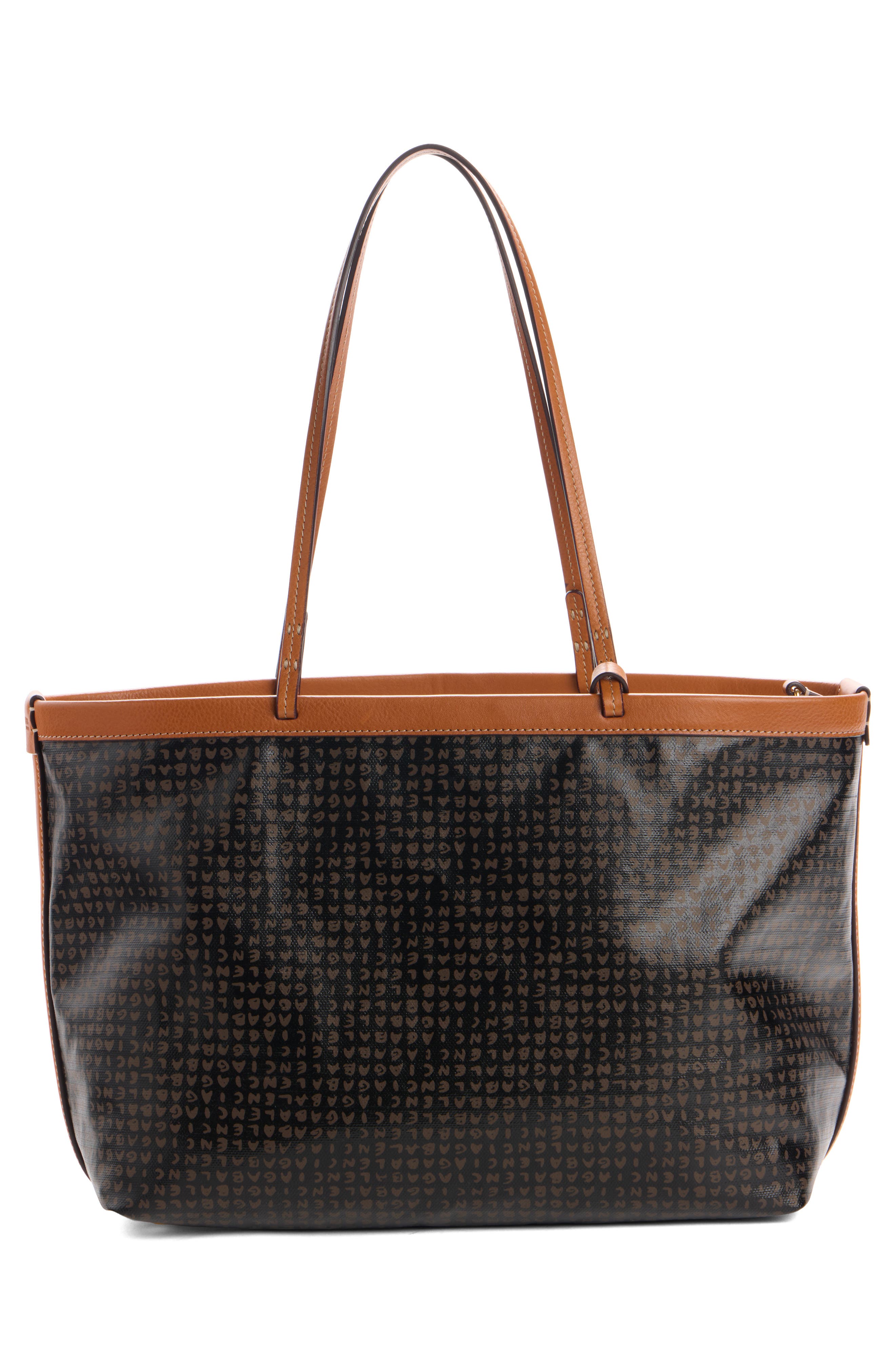 Snob Coated Canvas Tote, Alternate, color, 6965 BLACK/ RED