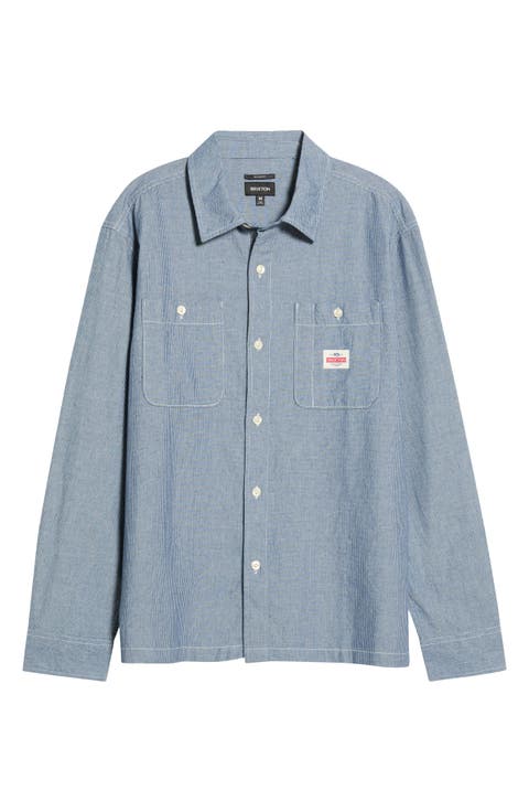 Trademark Micro Stripe Long Sleeve Button Up Shirt