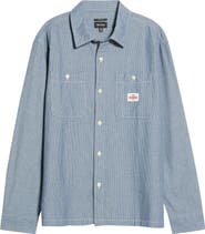 Brixton Trademark Micro Stripe Long Sleeve Button Up Shirt