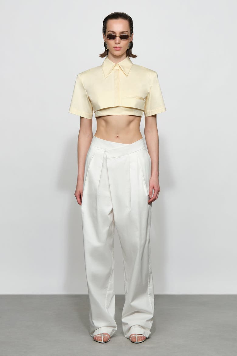 Leon Pant in Cotton Poplin, Alternate, color, White