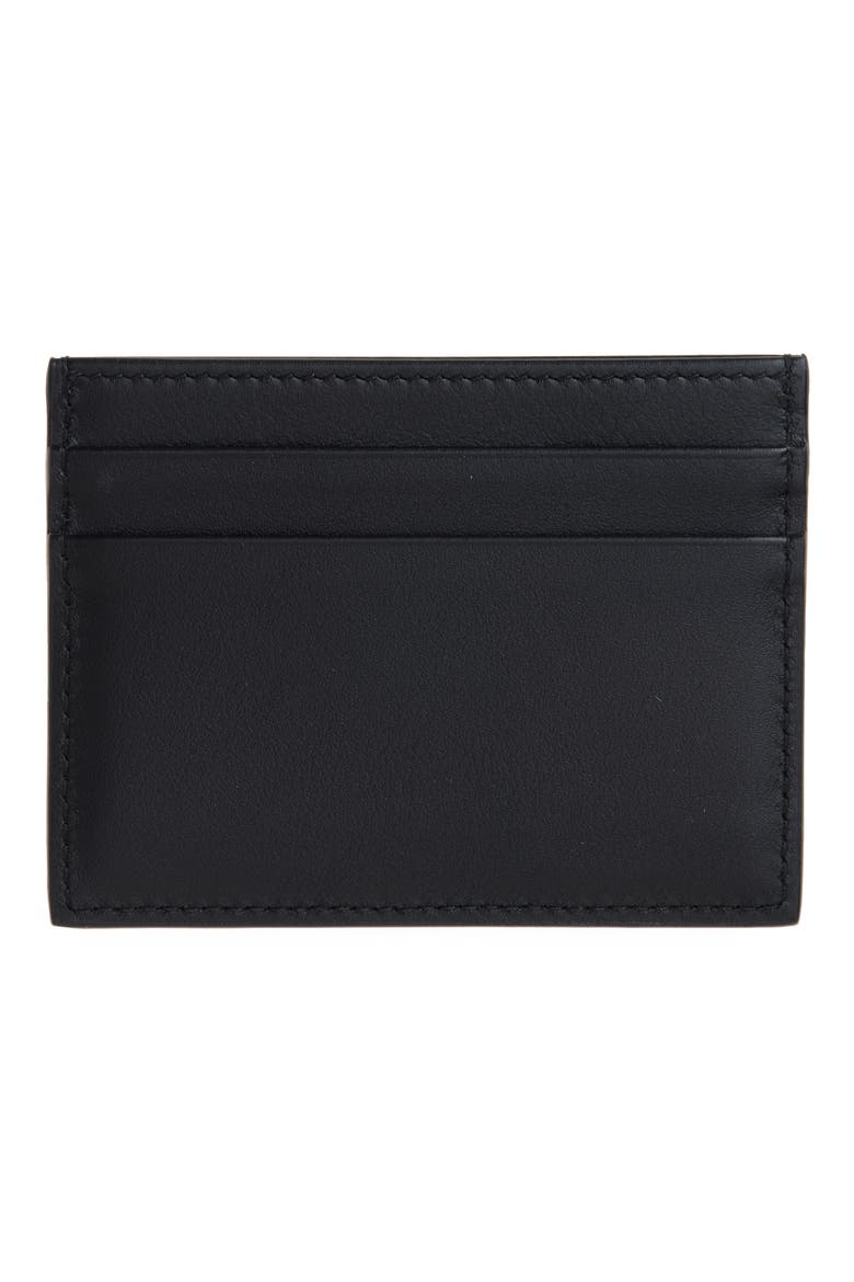 DG Logo Leather Card Case, Alternate, color, 80999 NERO