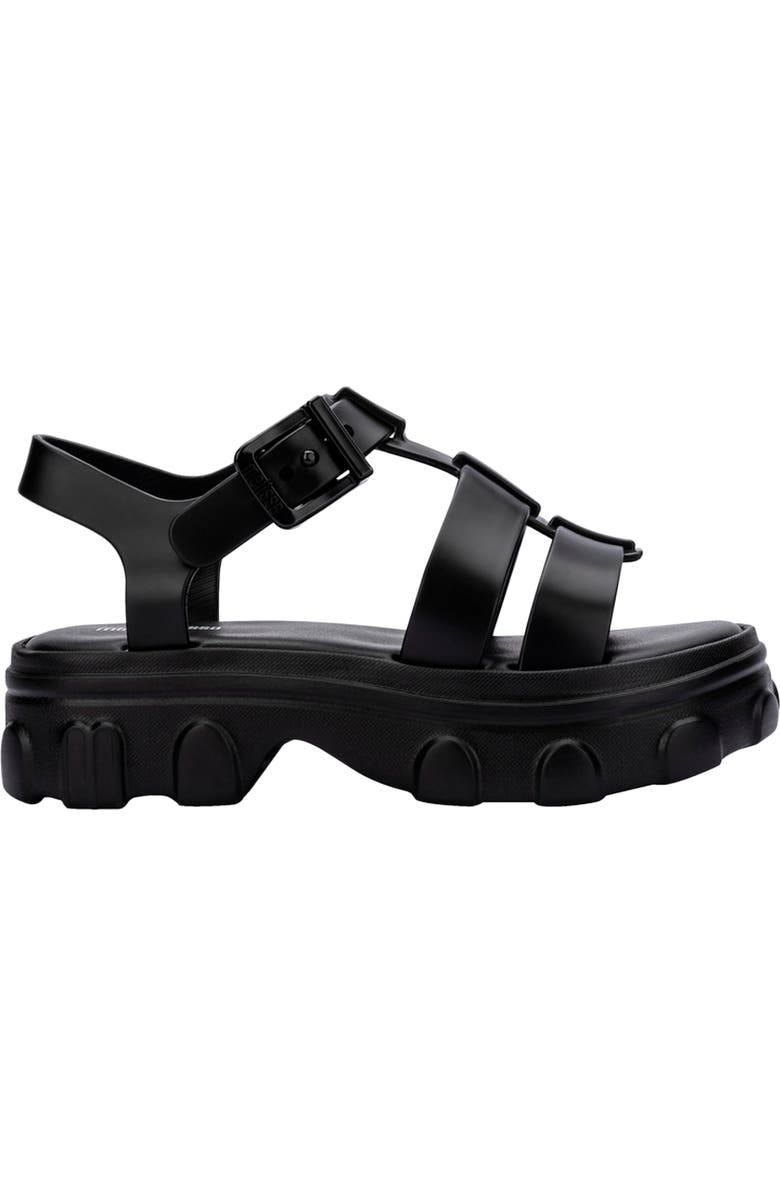 Mini Melissa Kids' Ella Platform Sandal, Alternate, color, Black