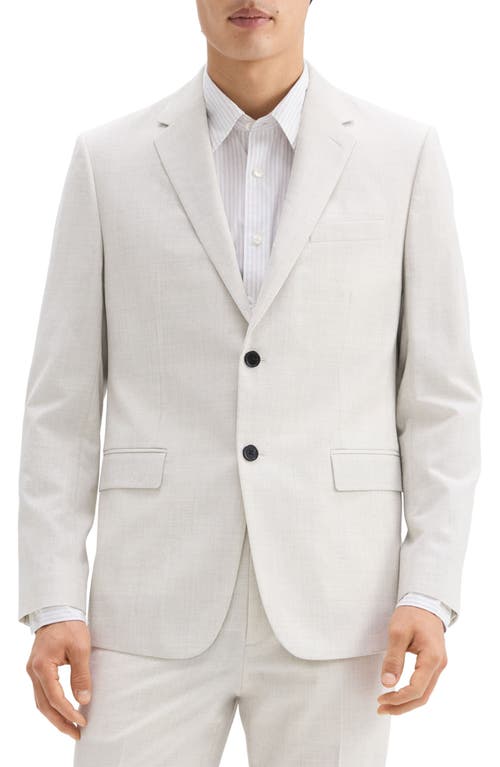 Theory Chambers Melange Solid Slim Fit Suit Jacket In Fog