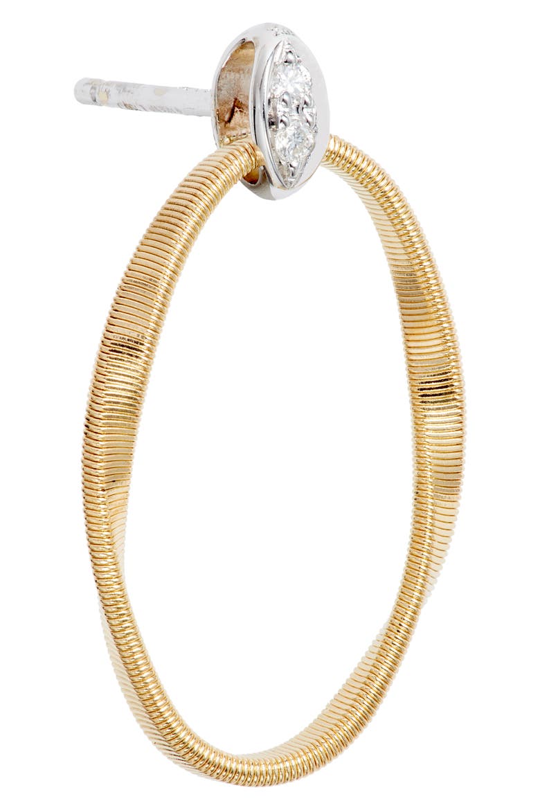 Marrakech Onde 18K Yellow Gold & Diamond Link Stud Earrings, Alternate, color, WHITE GOLD/ YELLOW GOLD