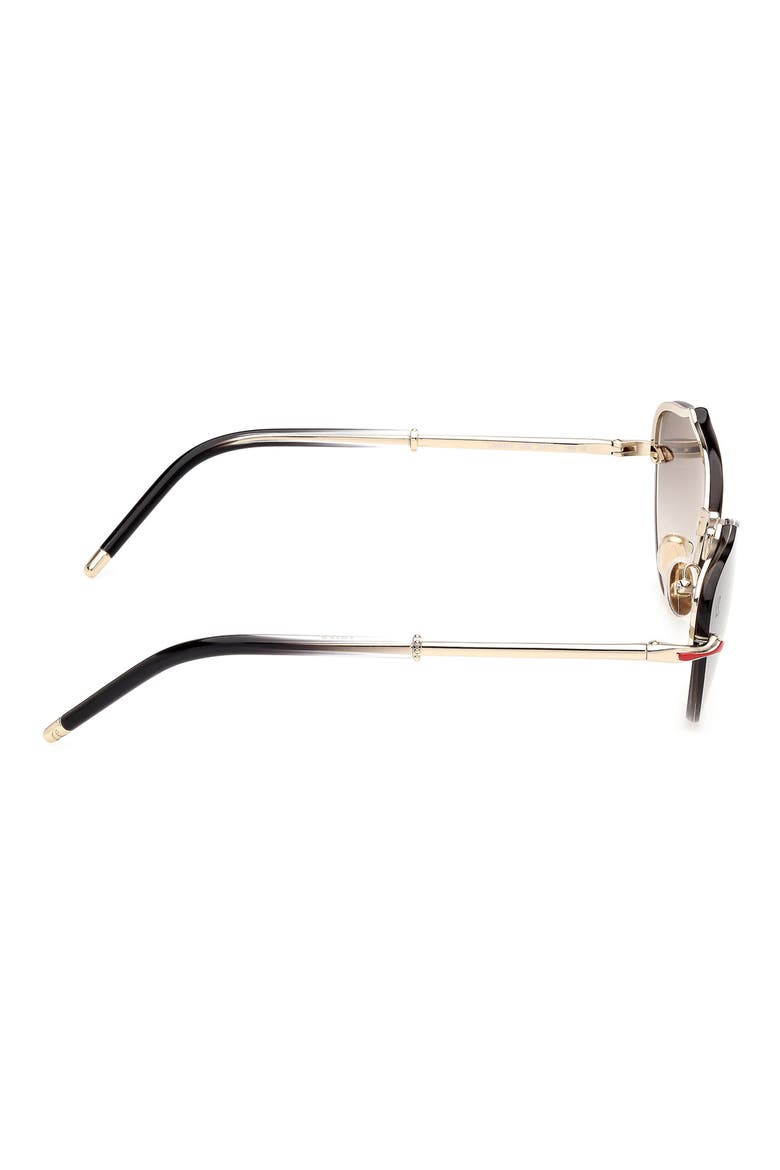 59mm Gradient Geometric Sunglasses, Alternate, color, GOLD / GRADIENT CRYSTAL SMOKE