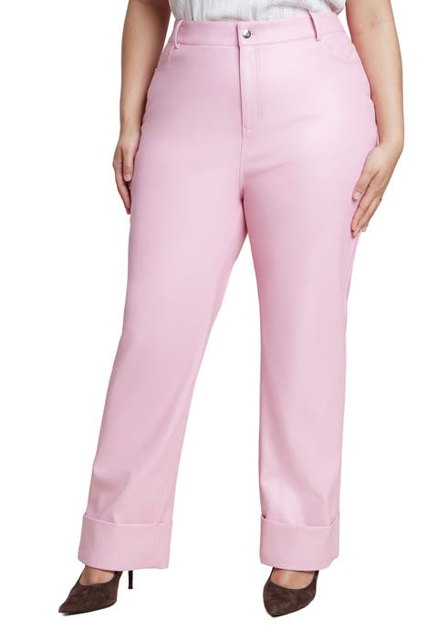 Cuffed Faux Leather Pant (Plus)