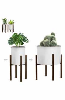 Set of 2 Adjustable Metal Plant Stands