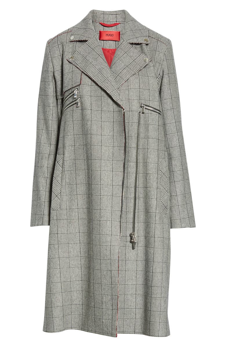 HUGO Medicas Plaid Trench Coat, Alternate, color, 