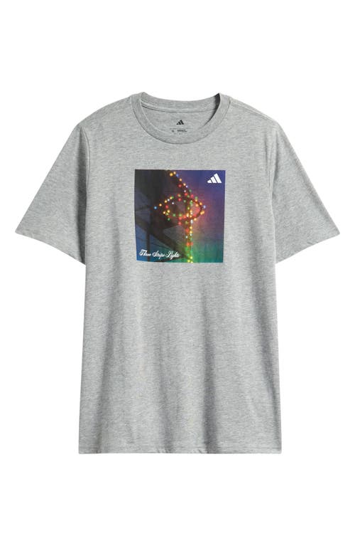 Adidas Originals Adidas Three Stripe Lights T-shirt In Gray