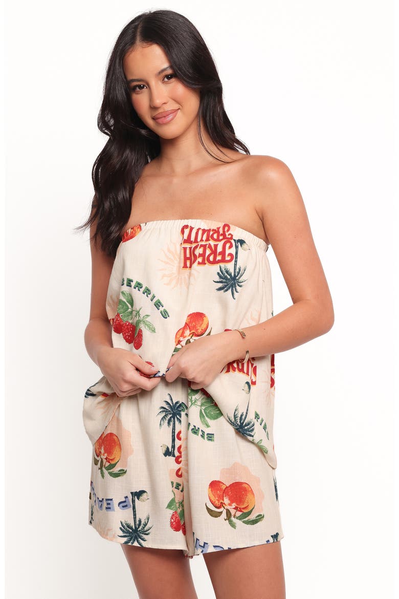 Karlen Strapless Romper, Alternate, color, TUTTI FRUTTI