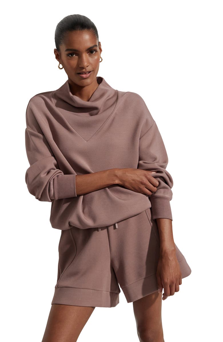 Varley Betsy Funnel Neck Sweatshirt, Alternate, color, Antler