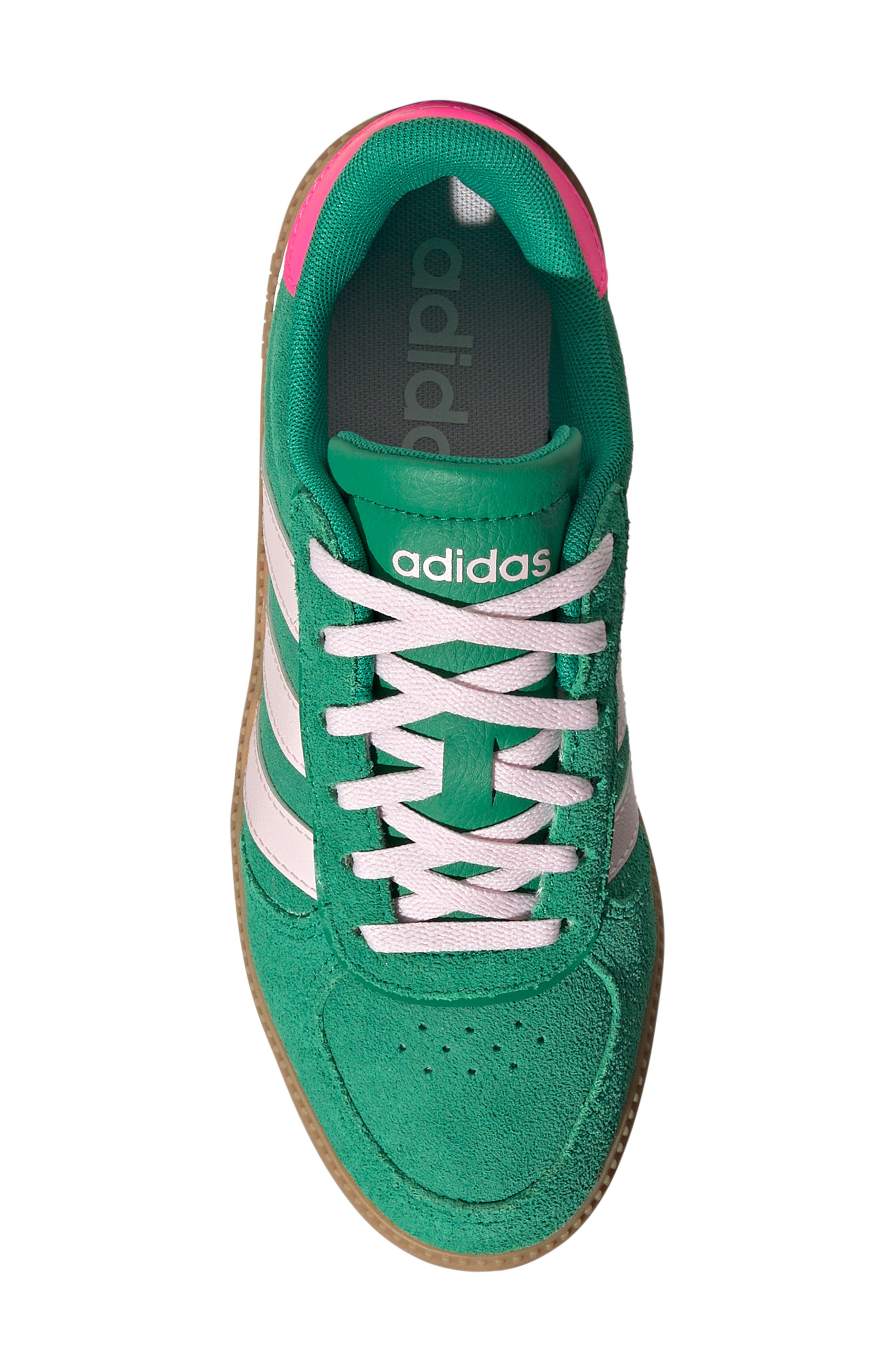 adidas Kids' Breaknet Sleek Sneaker, Alternate, color, Green/ Clear Pink/ Lucid Pink