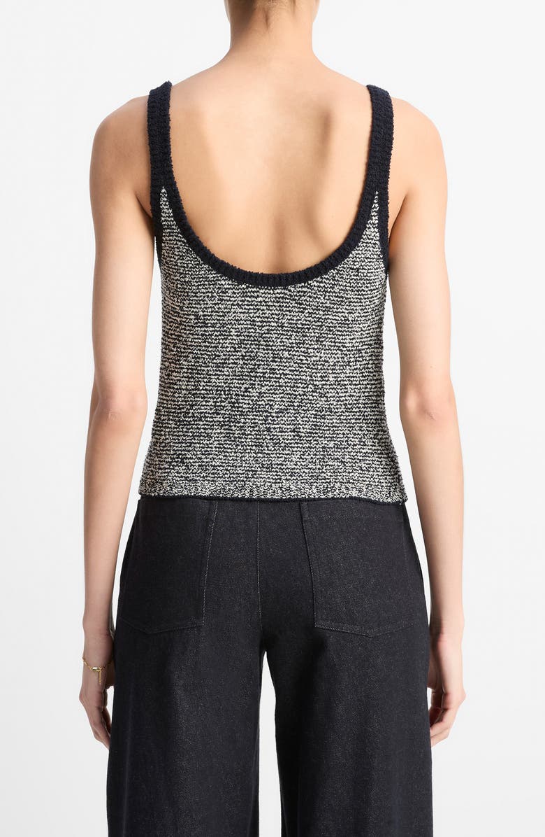 Vince Textured Microstripe Sweater, Alternate, color, Coastal/Oat Shell