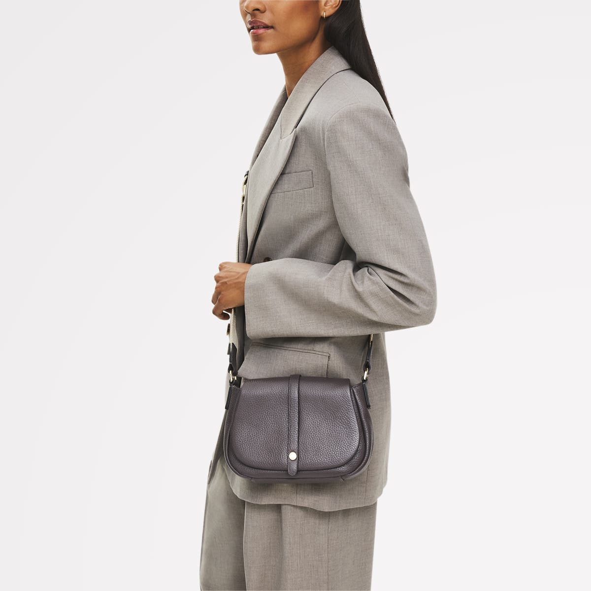 Radley Lulworth Road Mini Flapover Crossbody Bag, Alternate, color, Thunder